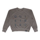 Outsider Women's Quad Crew Neck Sweatshirt in Grey with Grey logo